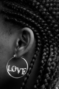 black hair corn rows